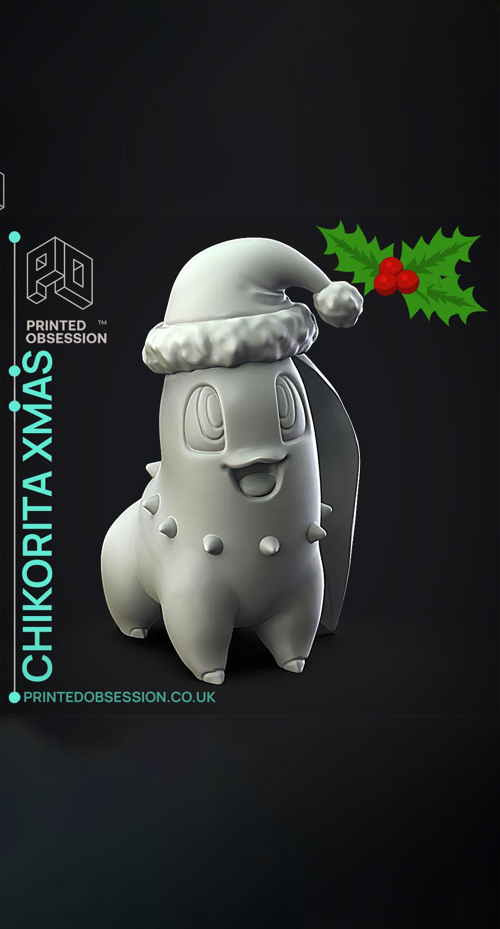 Chikorita xmas - Pokemon - Fan Art 3d model