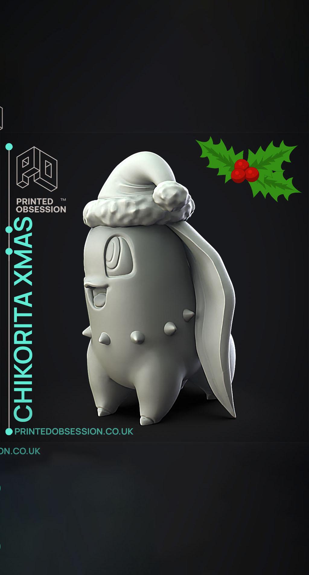 Chikorita xmas - Pokemon - Fan Art 3d model