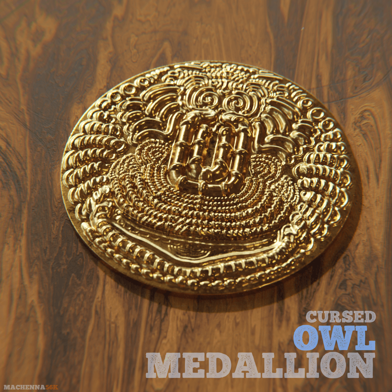 Cursed Owl Medallion 3d model