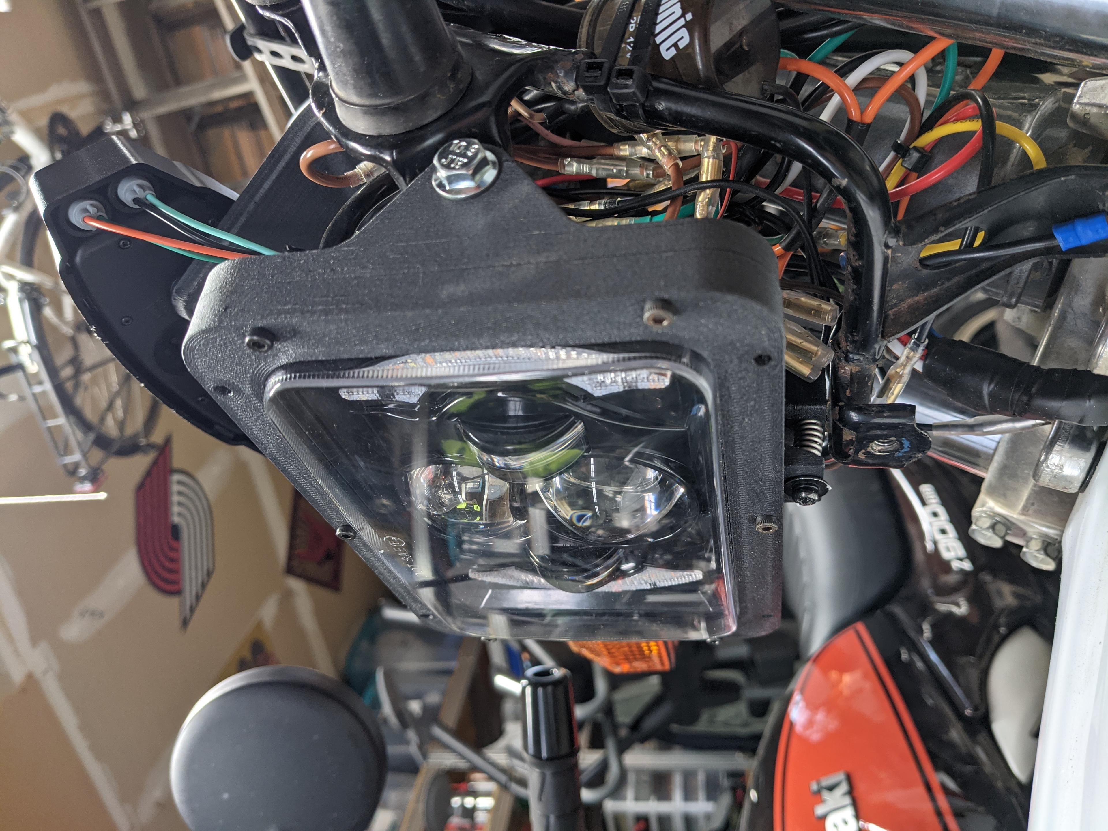 XT350 4x6 LED Headlight Mount 3d model