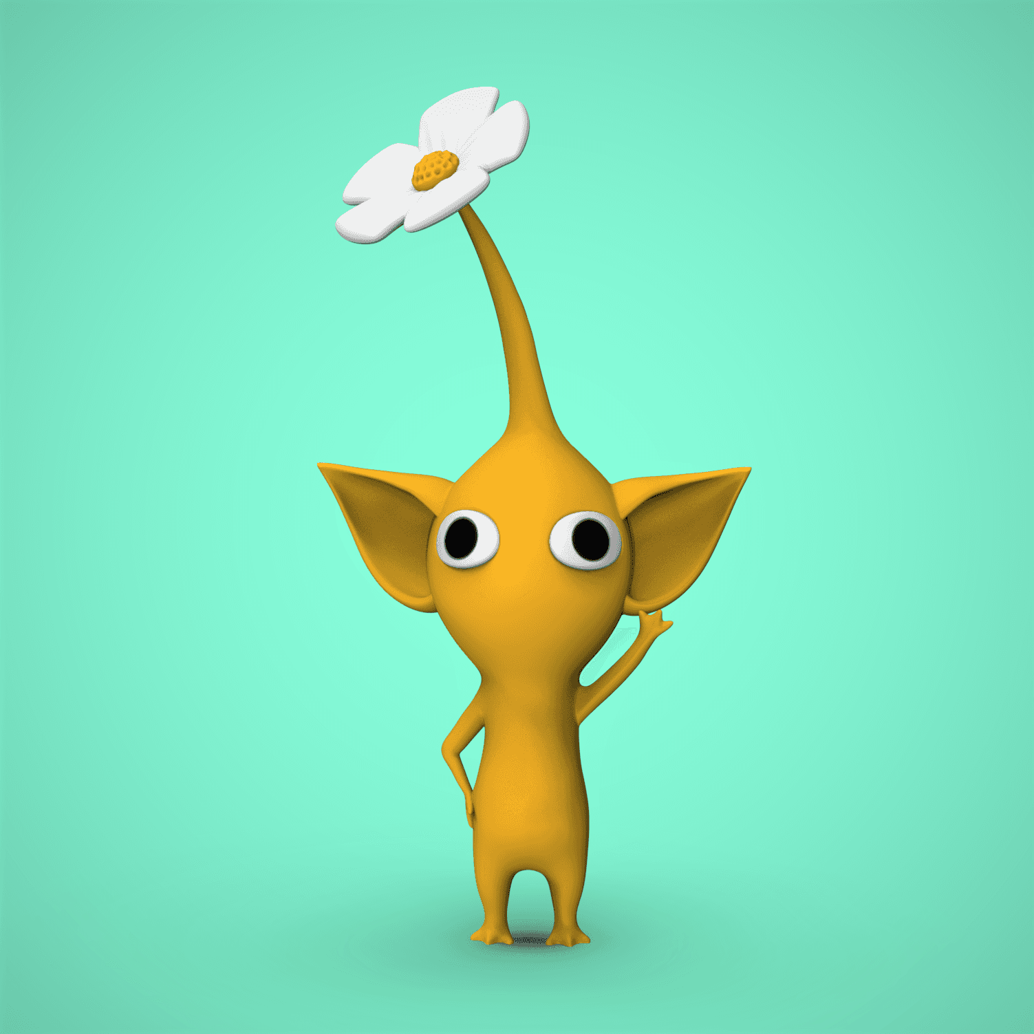 Yellow Pikmin 3d model