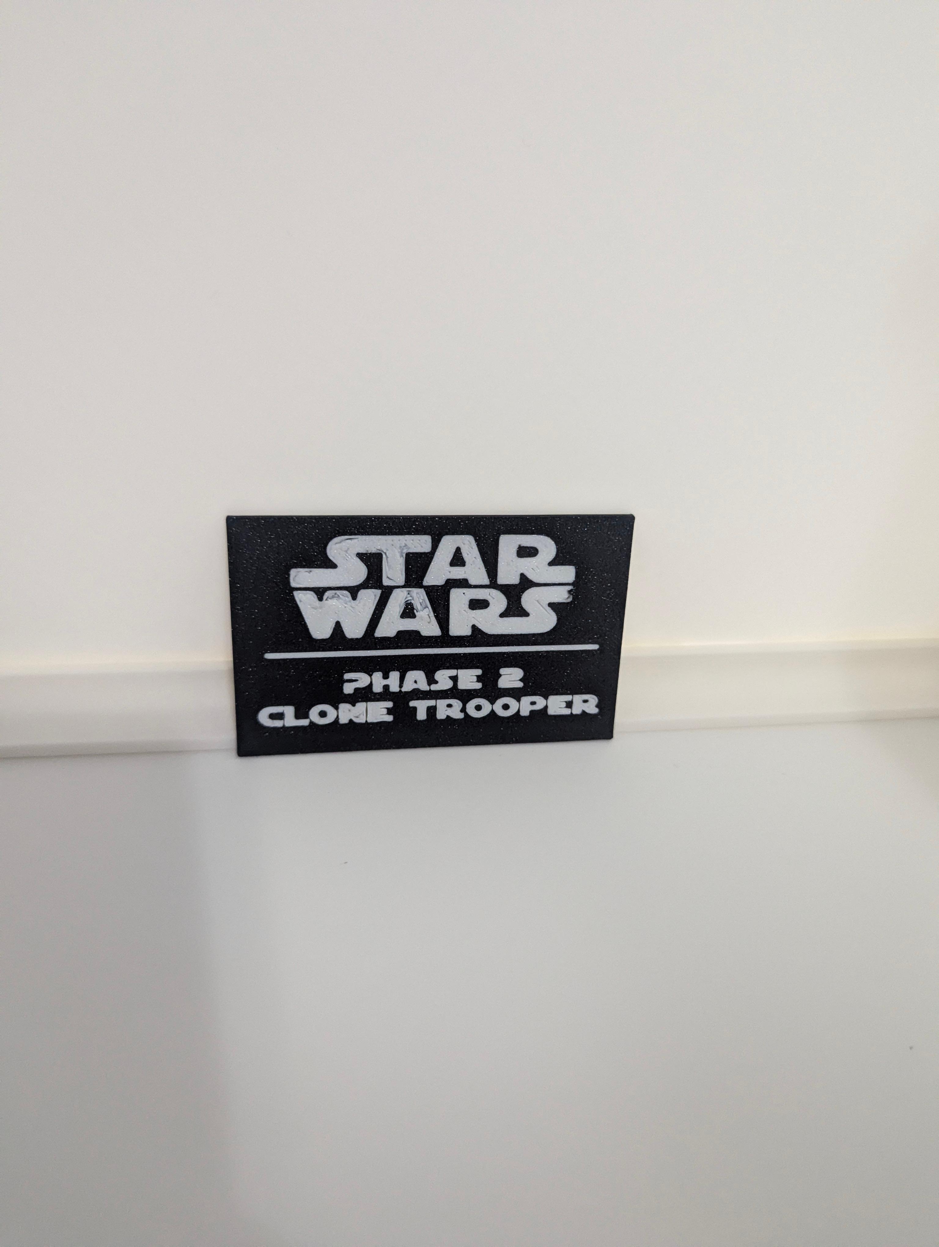 Phase 2 Clone Trooper Multicolor Nameplates 3d model