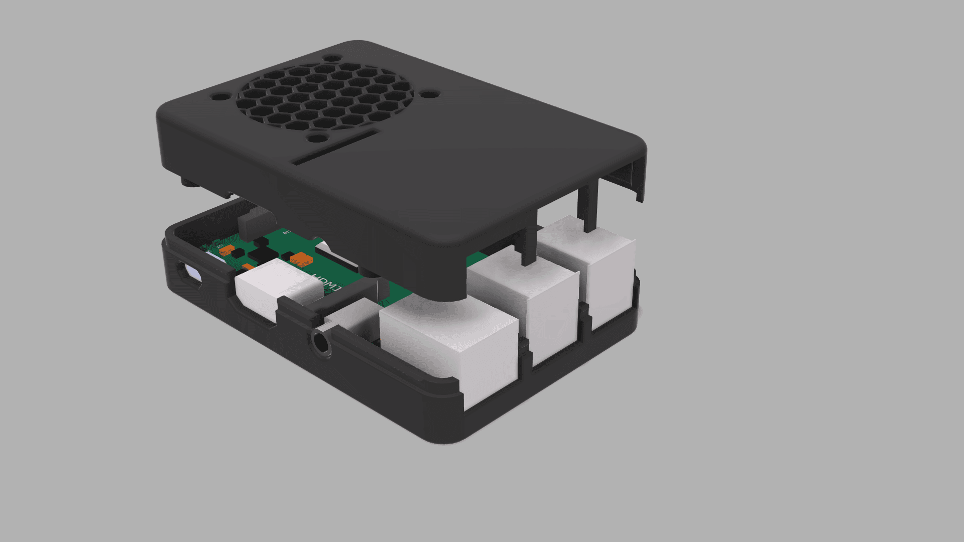 Raspberry Pi 3B+ case (screwless) 3d model