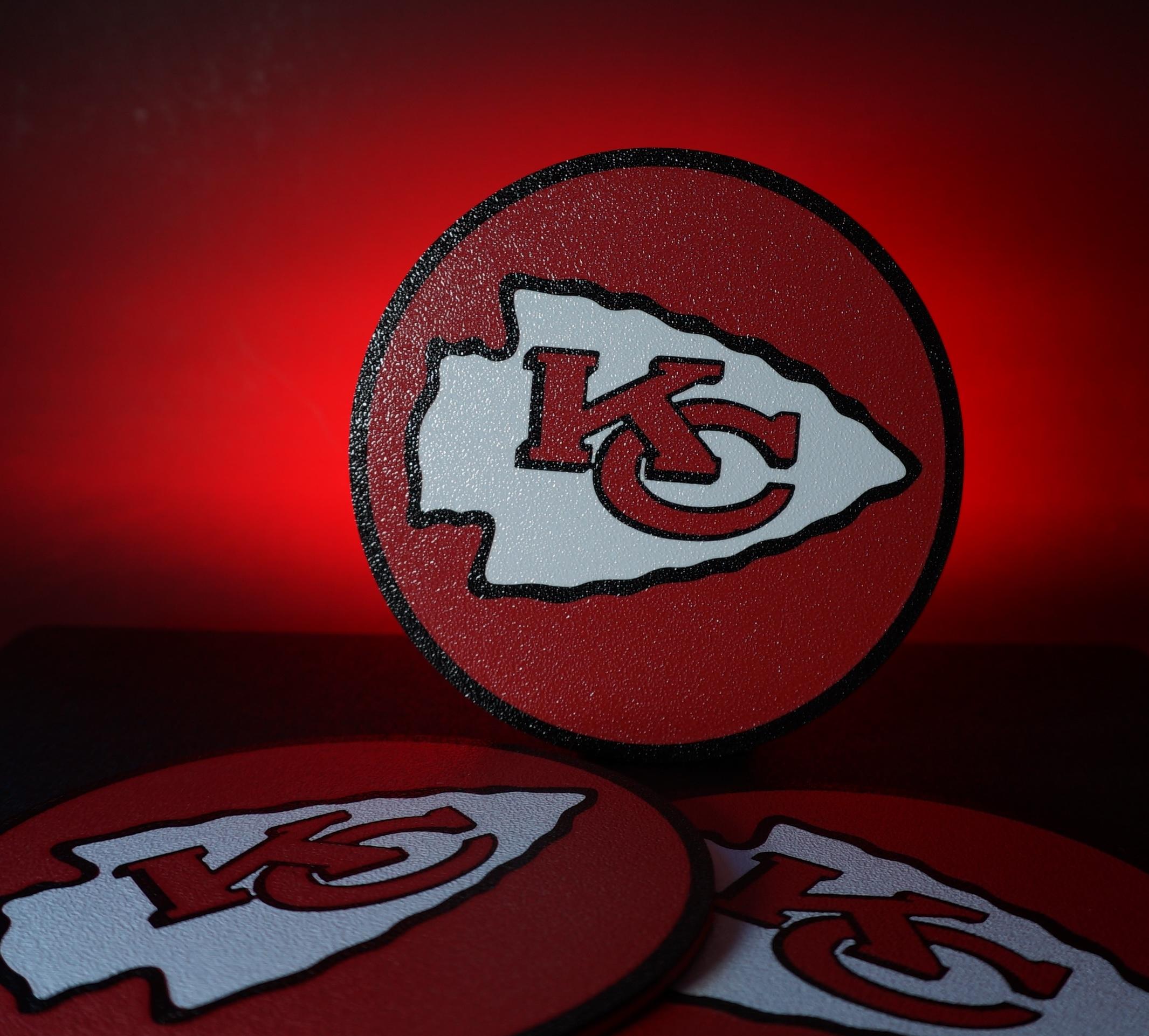 Kansas City Chiefs Coaster - Bambu Studio 3d model