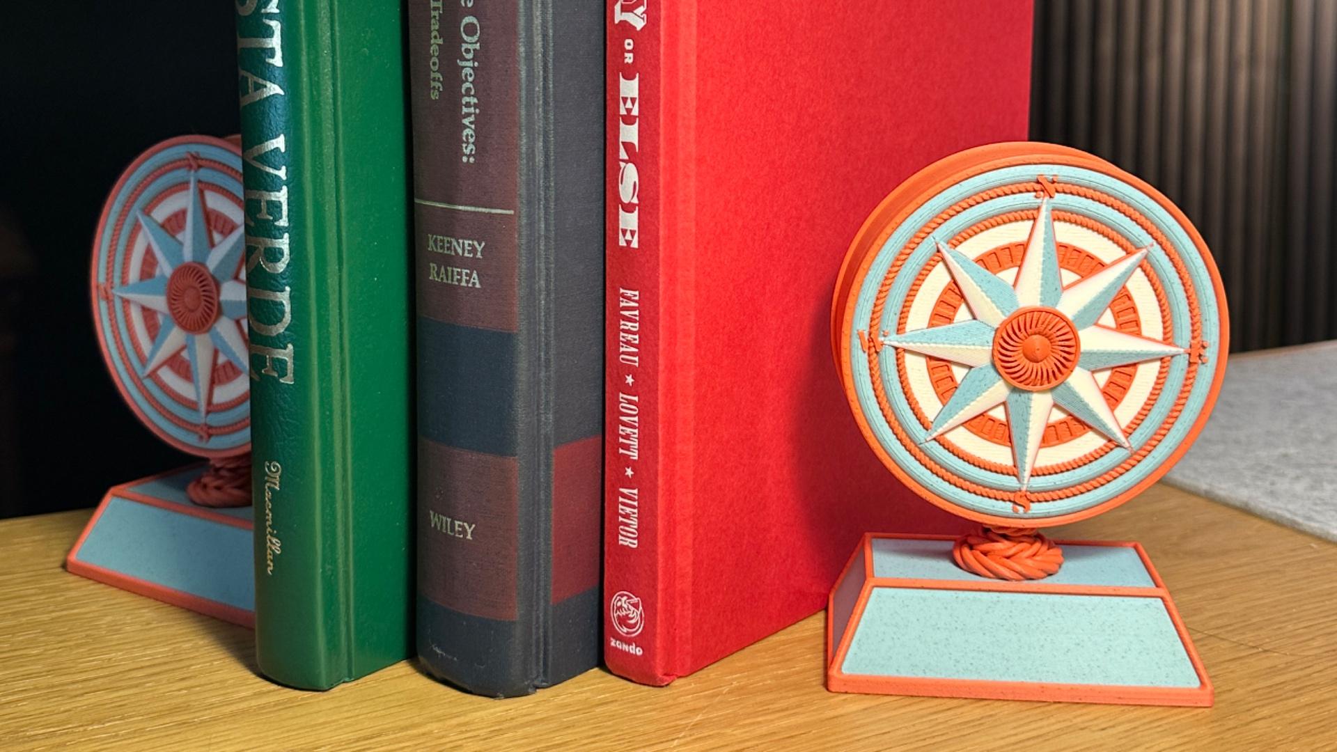 Reader's Compass ~ Bookends 3d model