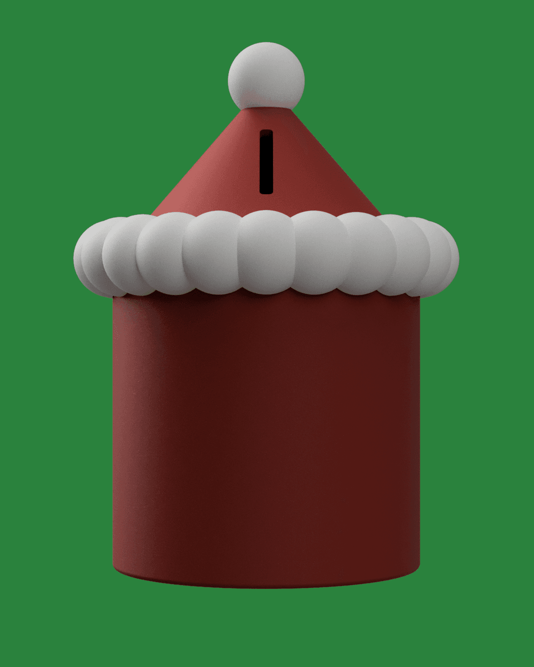 Christmas coin bank 3d model