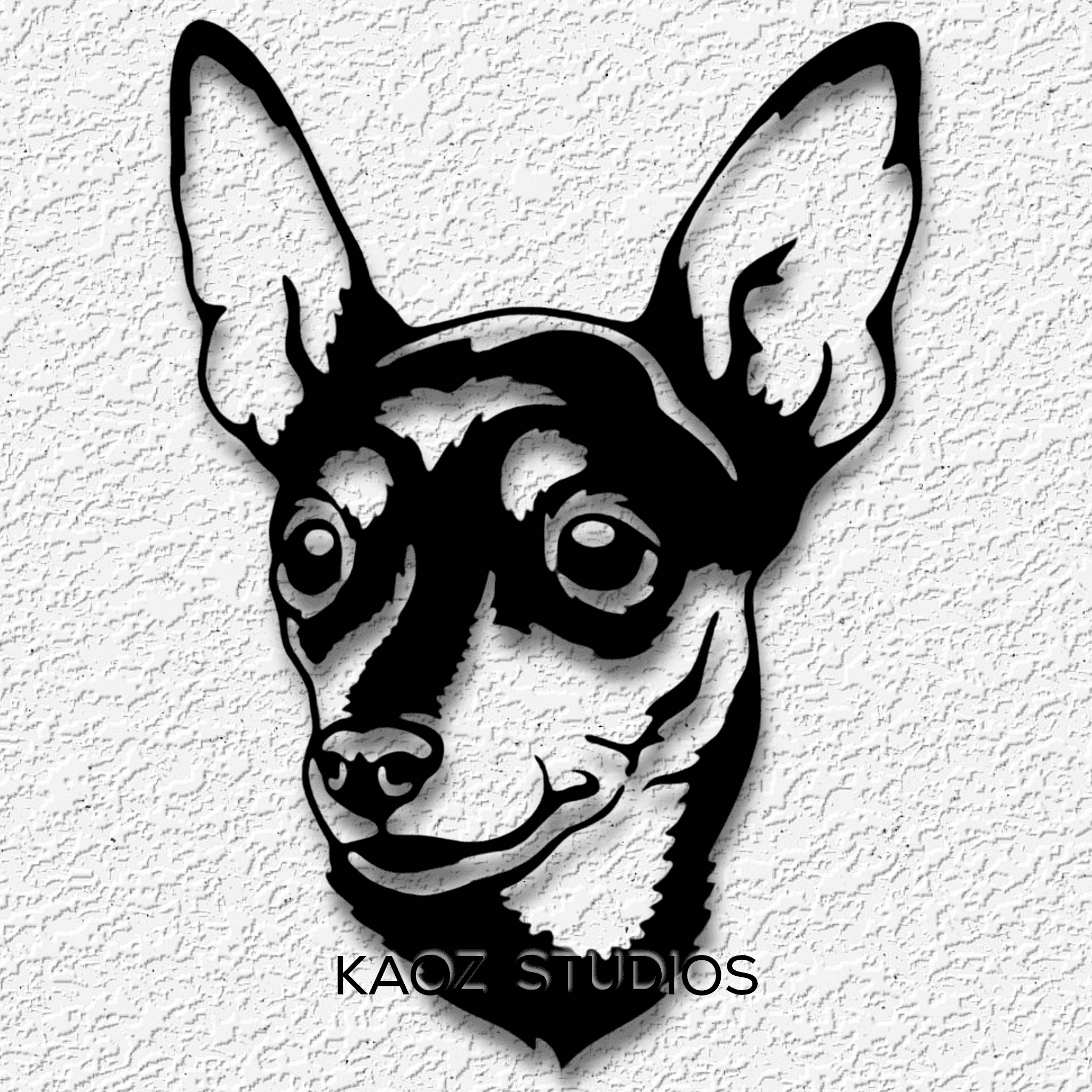 minpin wall art miniature pinscher wall decor dog decoration 3d model