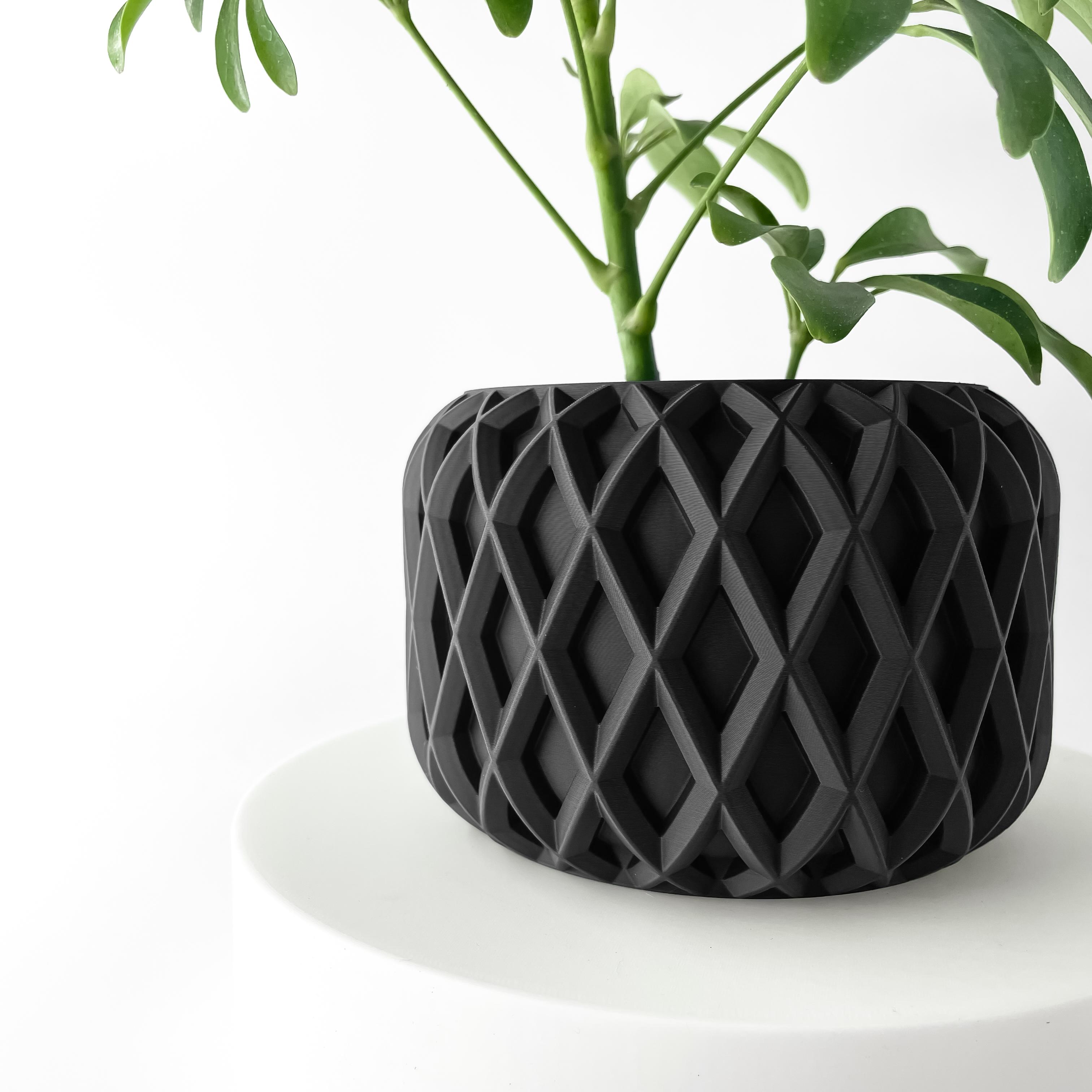 The Kinao Planter Pot with Drainage: Tray & Stand Included | Modern and Unique Home Decor for Plants 3d model