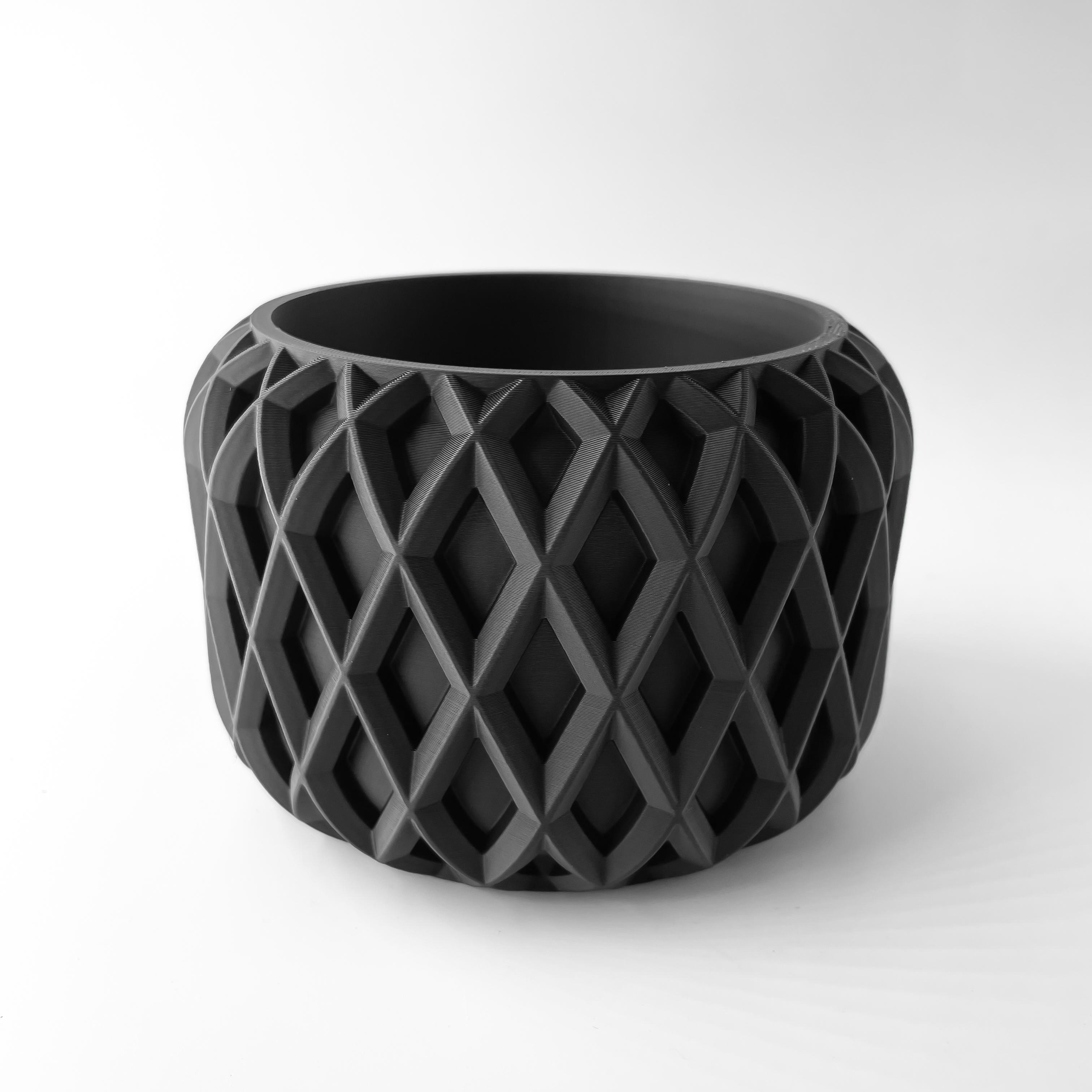 The Kinao Planter Pot with Drainage: Tray & Stand Included | Modern and Unique Home Decor for Plants 3d model