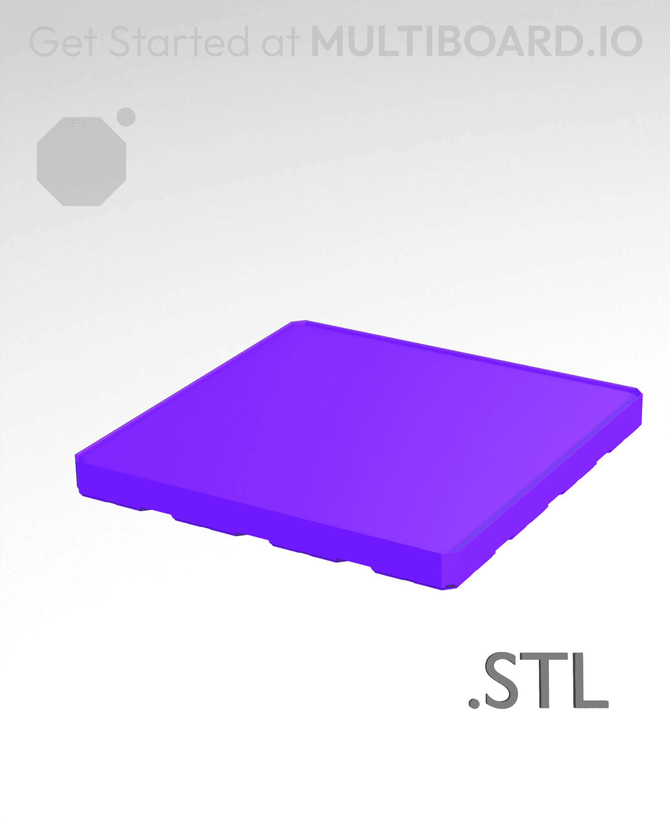 4x4x0·5 - Multibin Insert - STL Remixing File 3d model