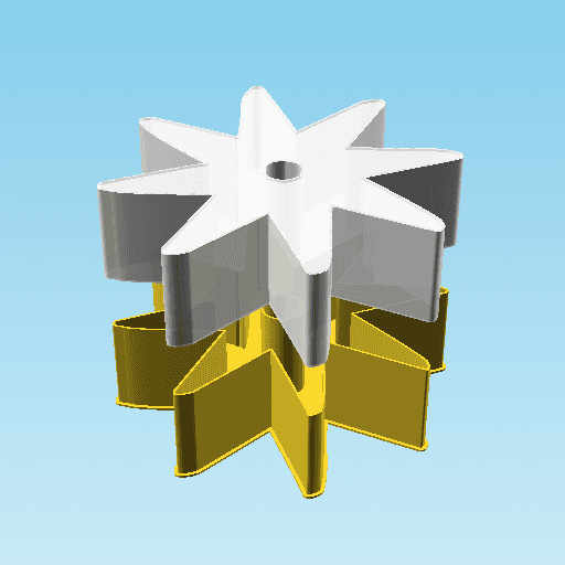 Shuriken 0029, nestable box (v2) 3d model