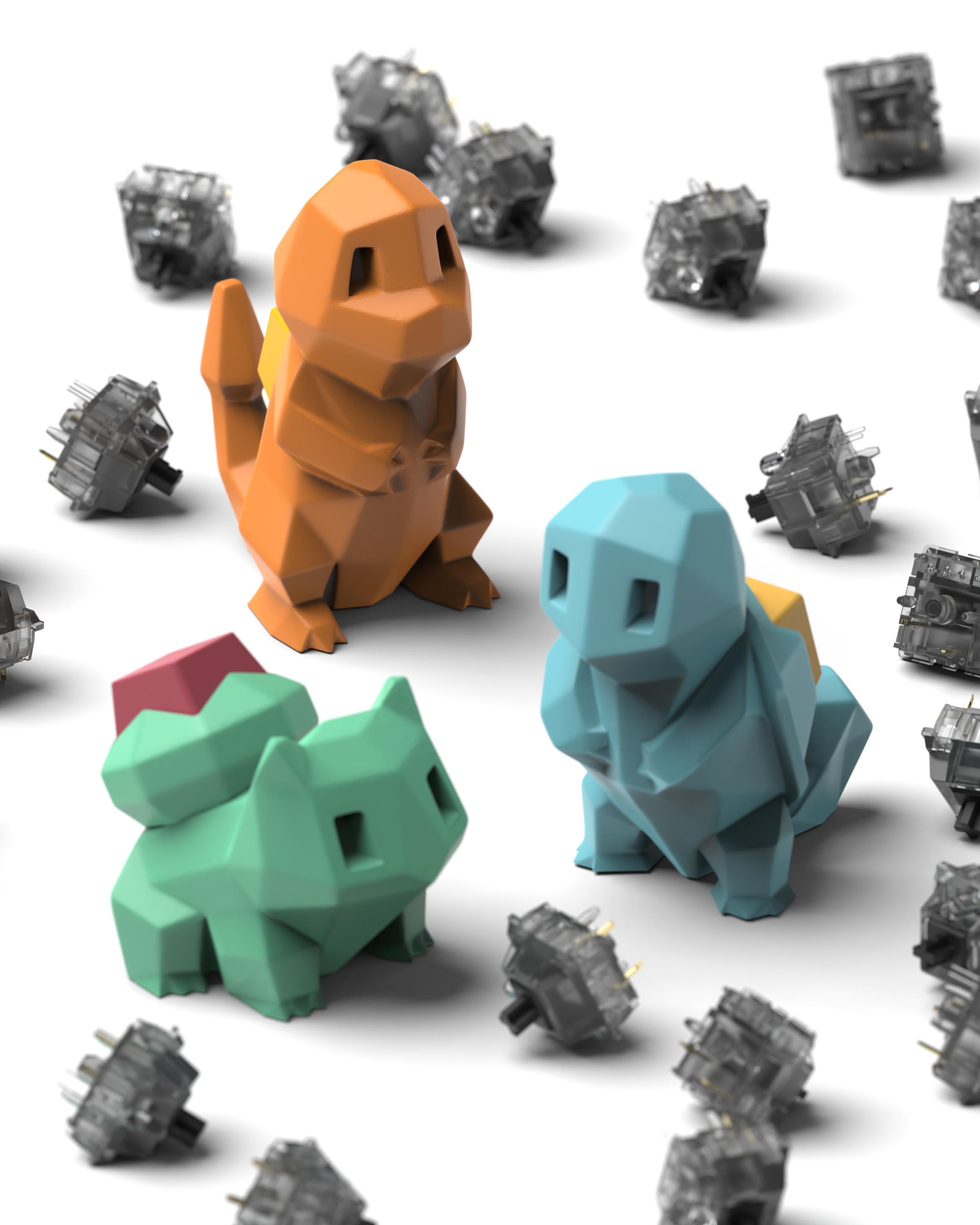 Gen 1 Starters - Keyboard clickers 3d model