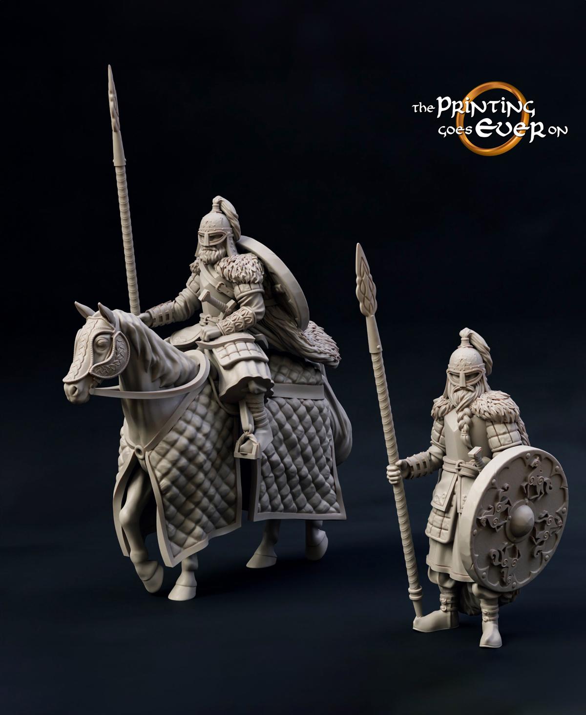 Ridermercia Earl's Guard - On Foot and Mounted 3d model