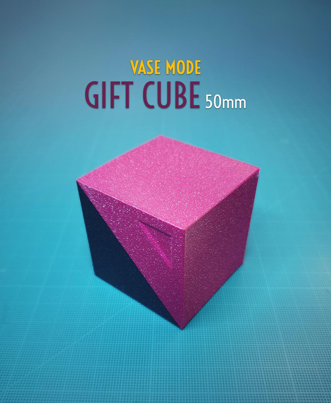 Gift Cube 50mm || Vase Mode 3d model