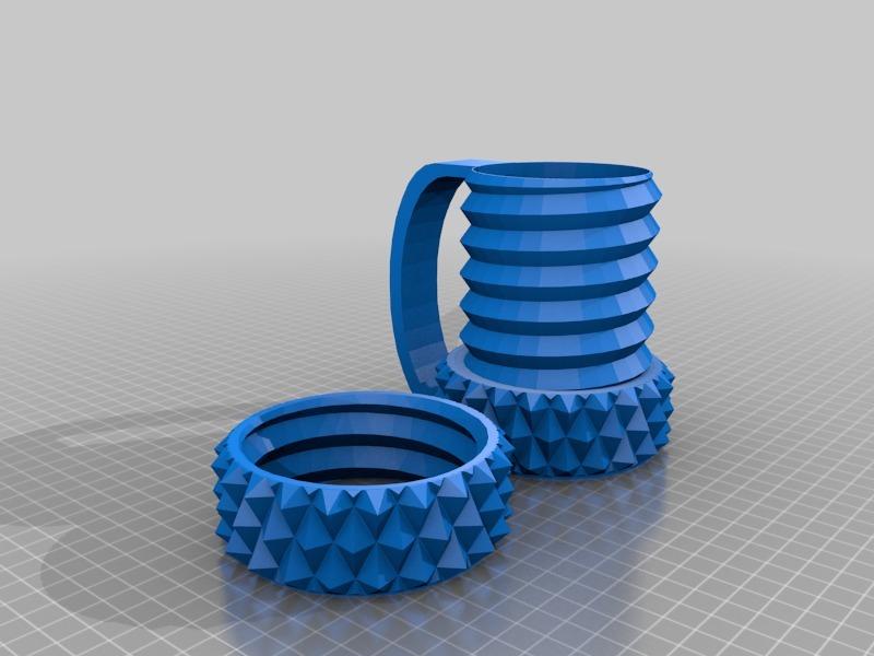 Knurled Nut & Bolt Koozie 3d model