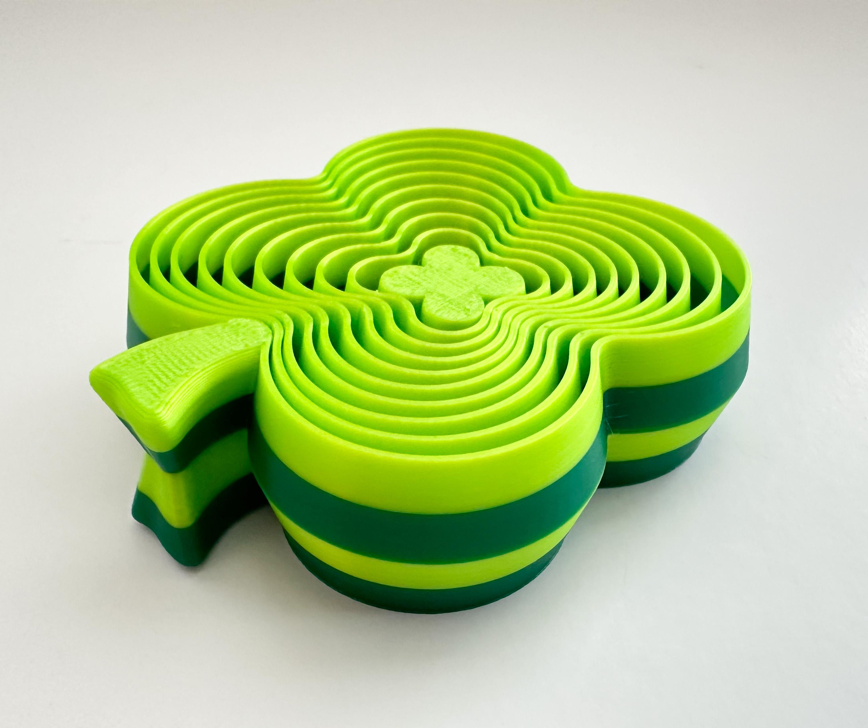 4 Leaf Clover Layered Fidget Toy 3d model