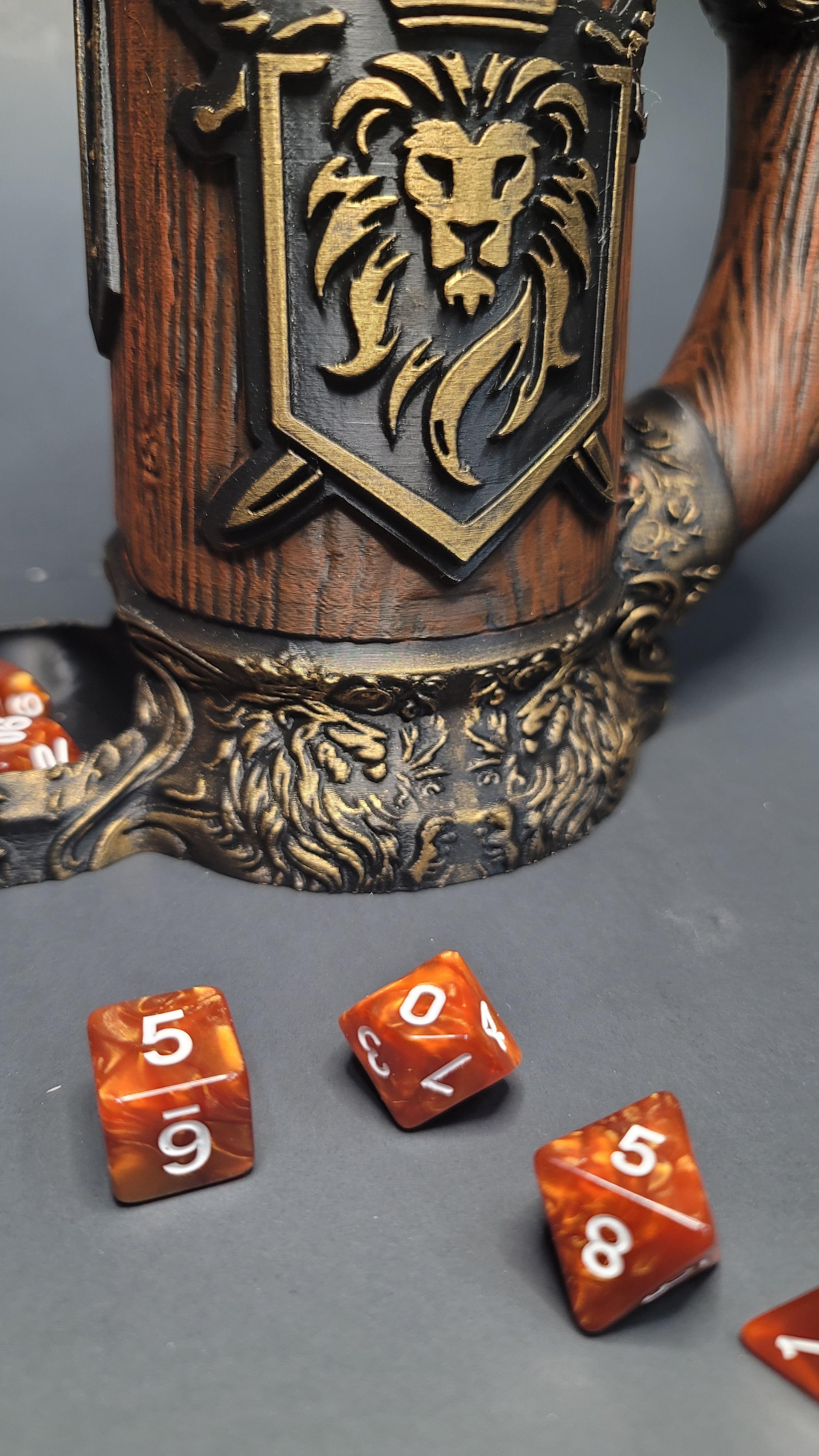 LION CREST CAN COZY DICE TOWER 3d model