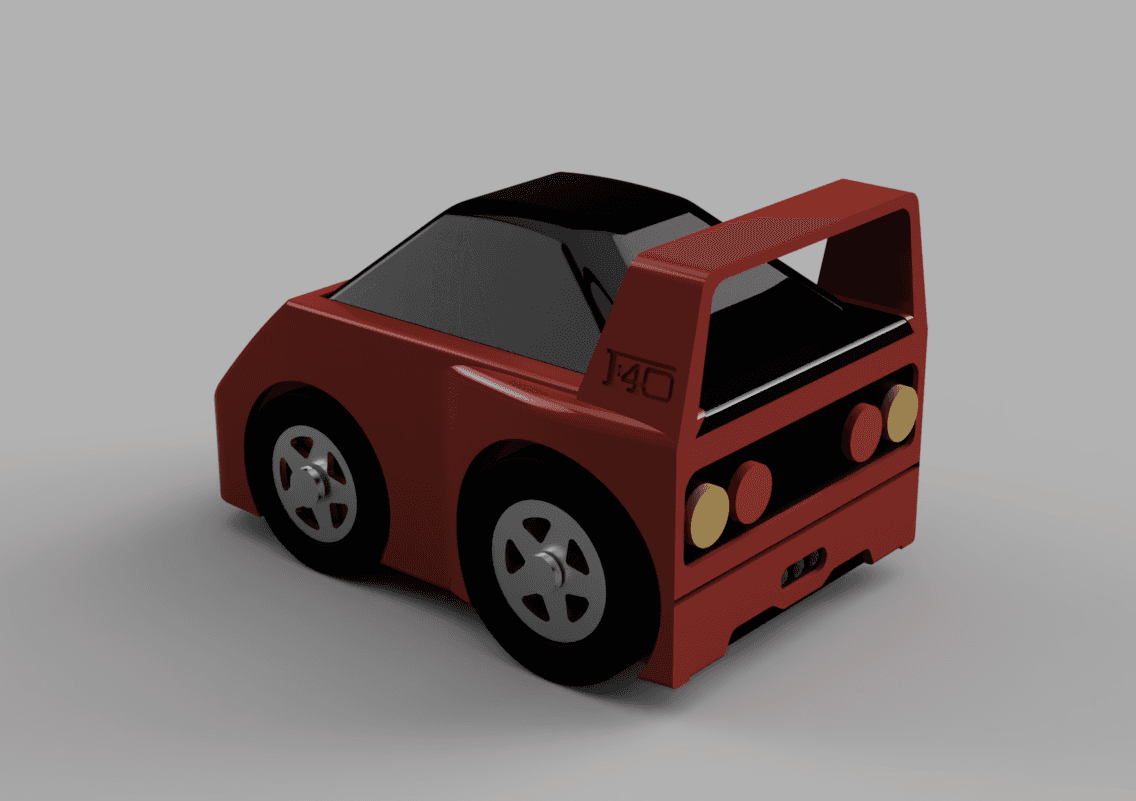 Box Car Racer - Ferrari F40 - A Sliding Dove Tail Box Remix 3d model