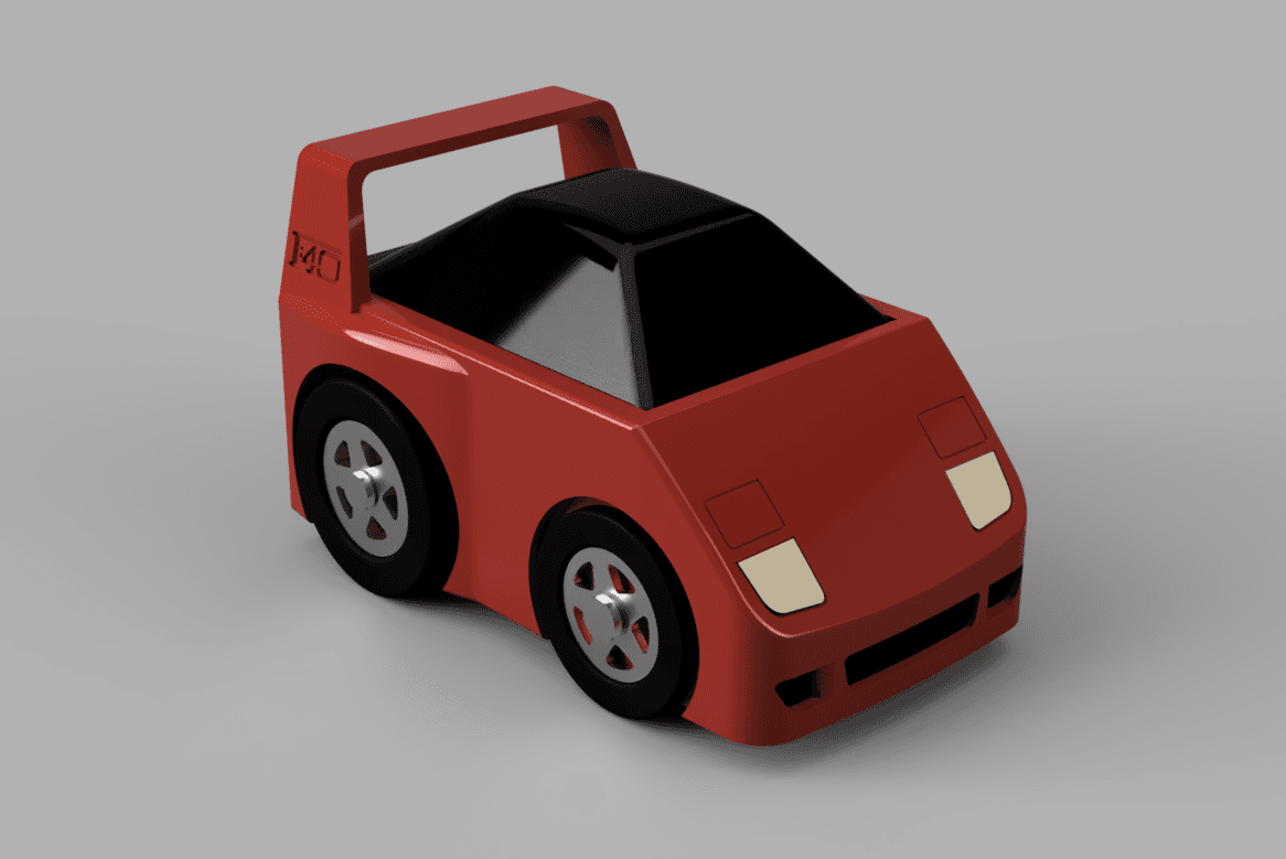 Box Car Racer - Ferrari F40 - A Sliding Dove Tail Box Remix 3d model