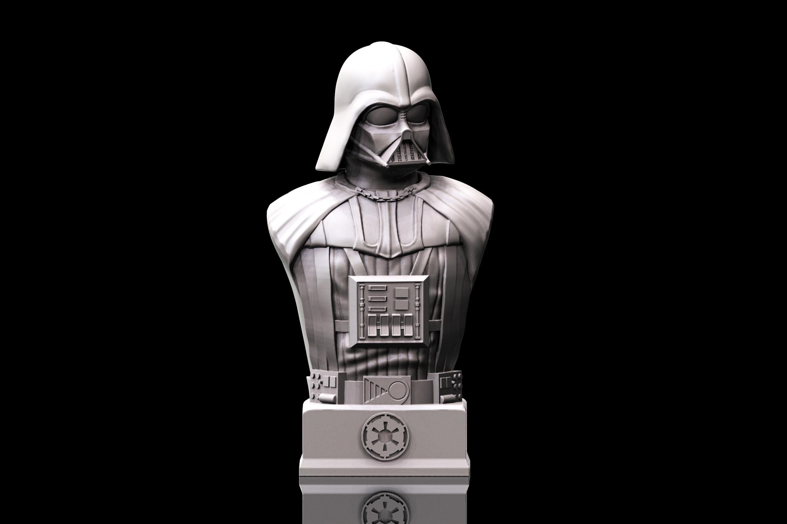 Darth  Vader Bust (Pre-Supported) 3d model