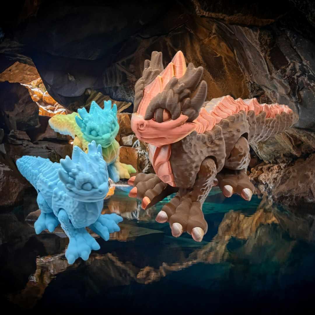 Baby Stone Dragon 3d model