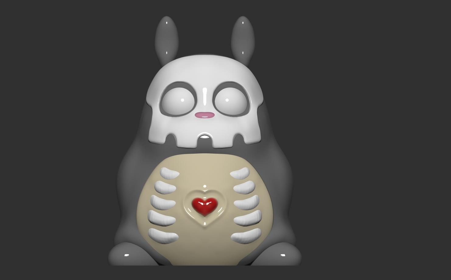 Chibi Totoro - Halloween Edition 3d model