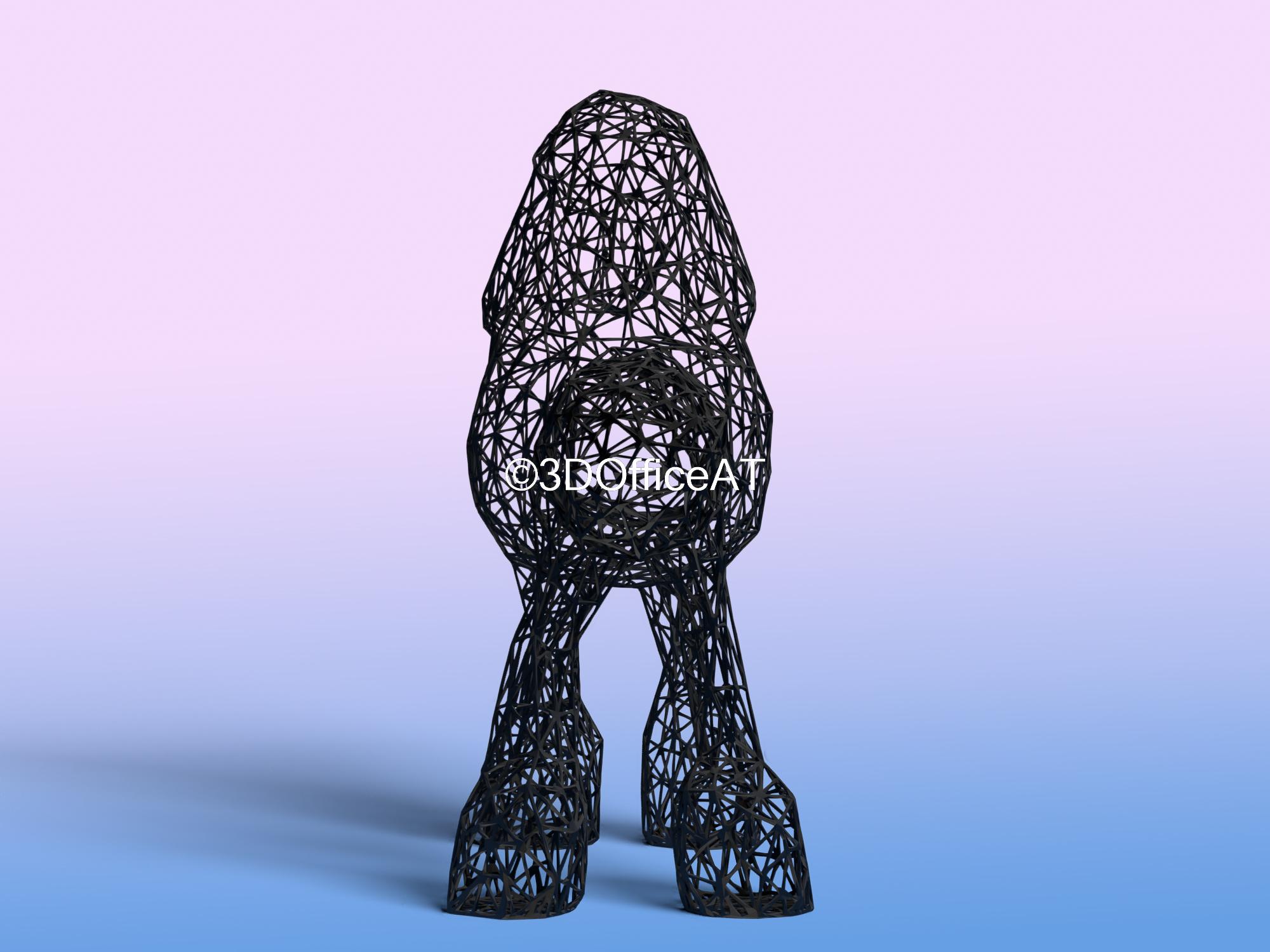 Poodle Wire Art 3d model