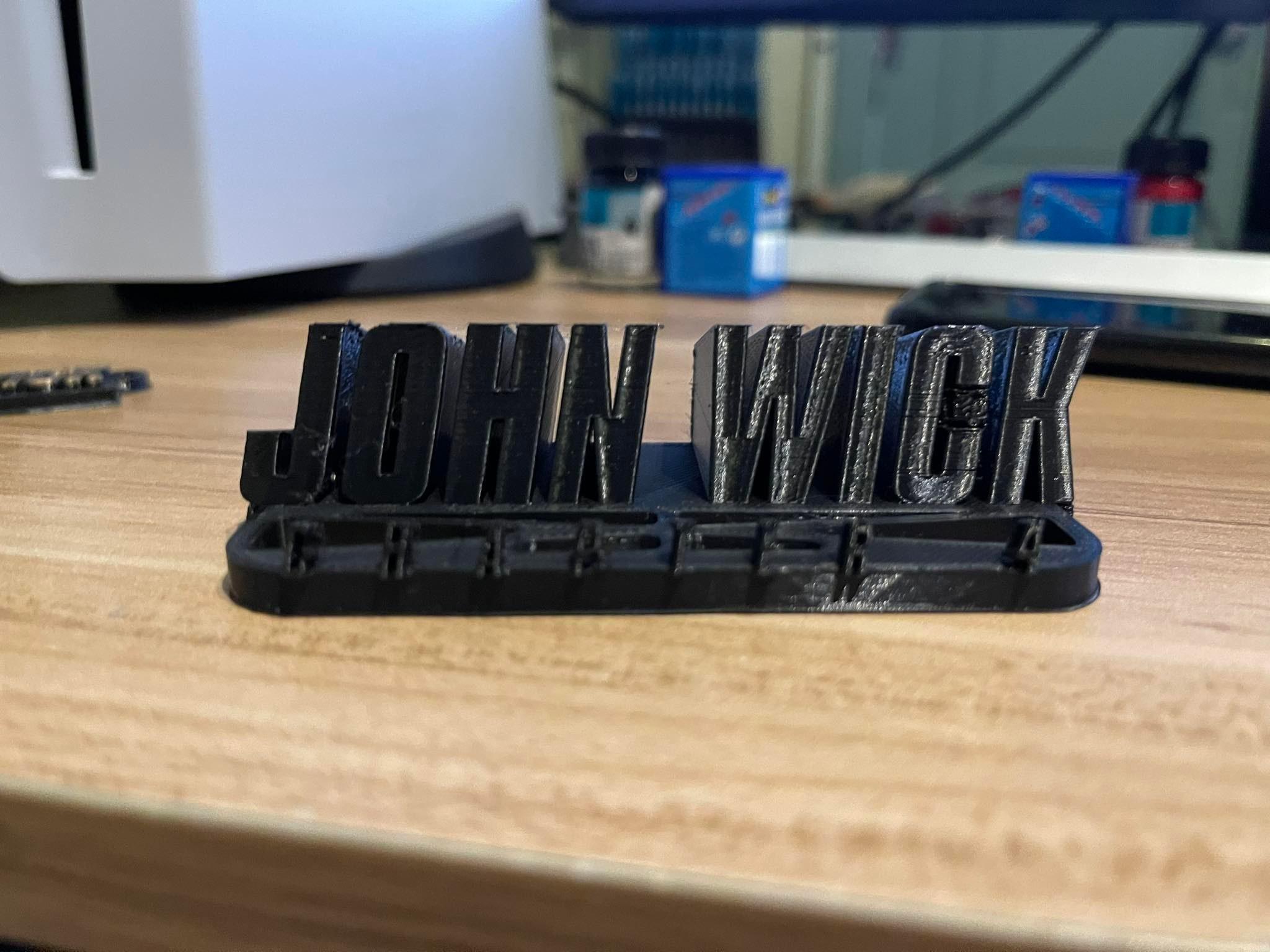 John wick 4 keychain and phone stand 3d model