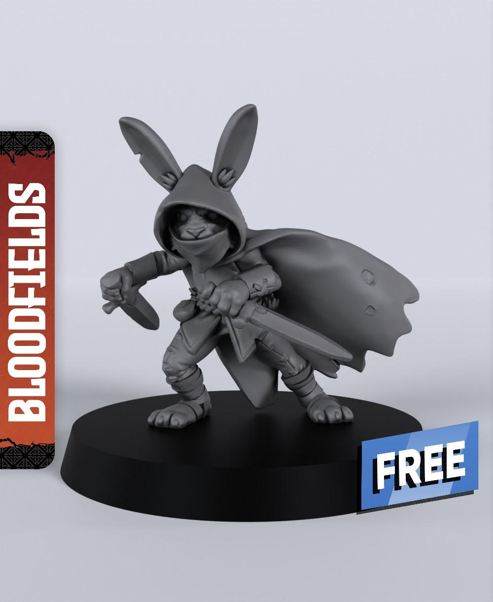 Bunnaby - With Free Dragon Warhammer - 5e DnD Inspired for RPG and Wargamers 3d model