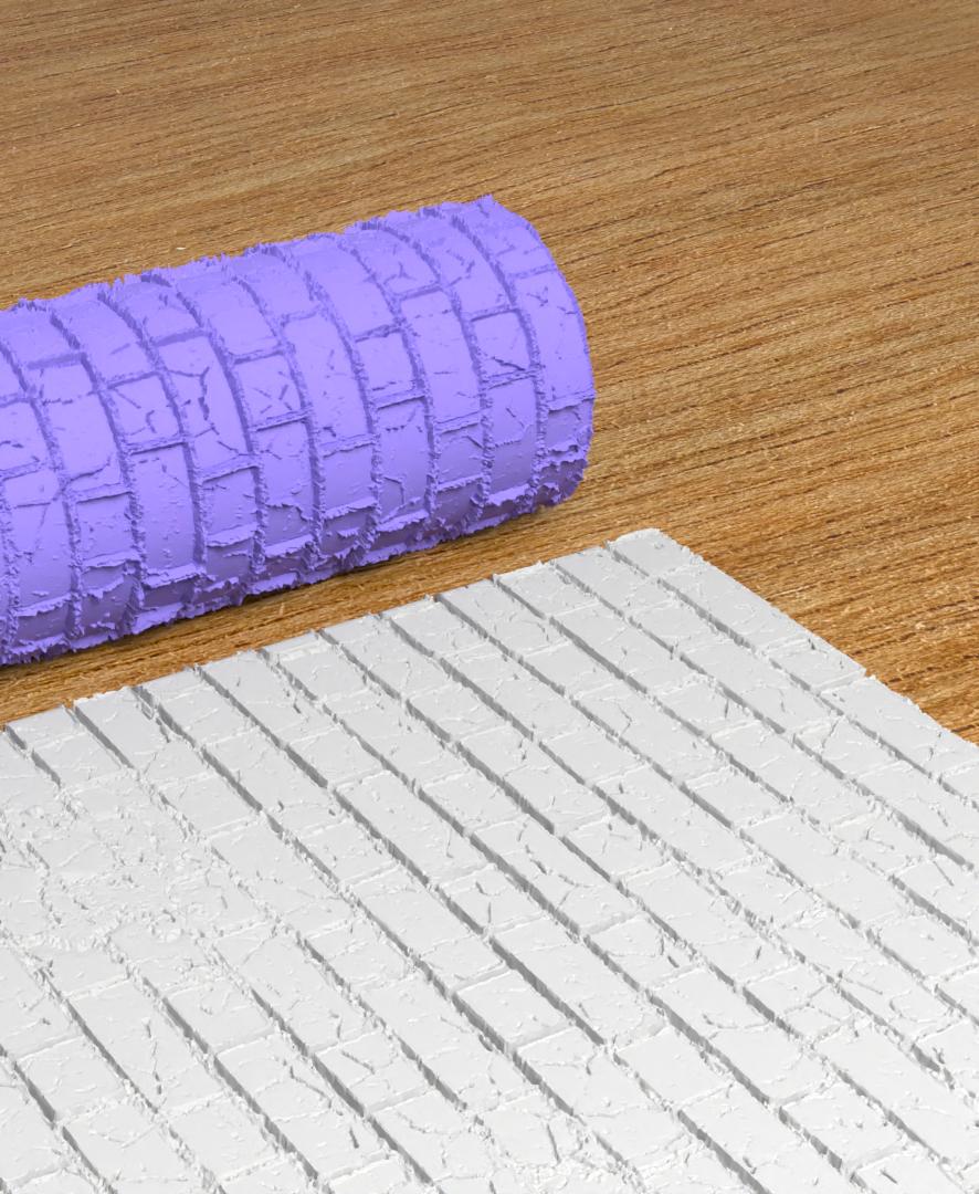 Collection Fuchsia | Brick Wall 019 | Polymer Clay Seamless Texture Roller 3d model