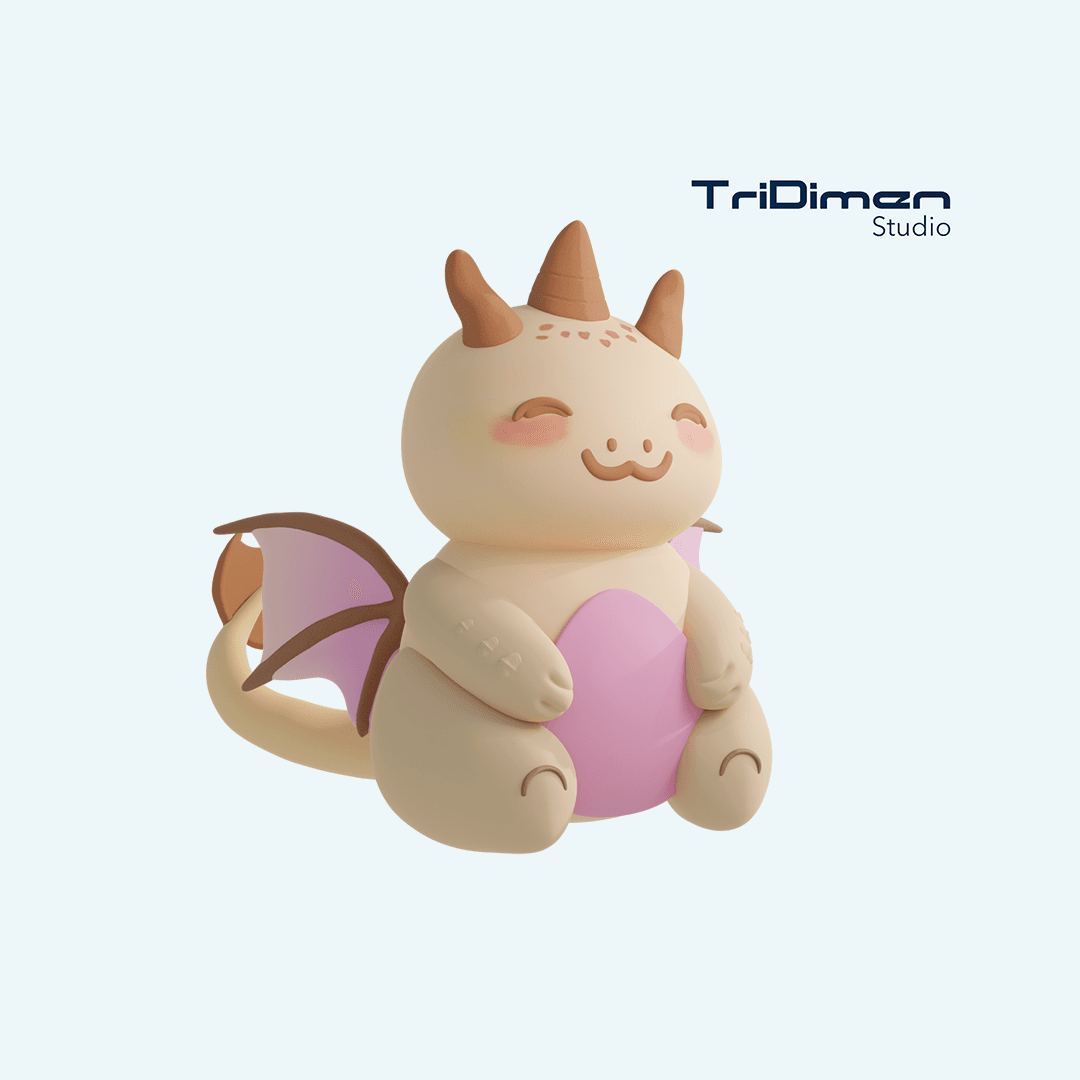 Baby Dragon - Cute Dragon 06 3d model