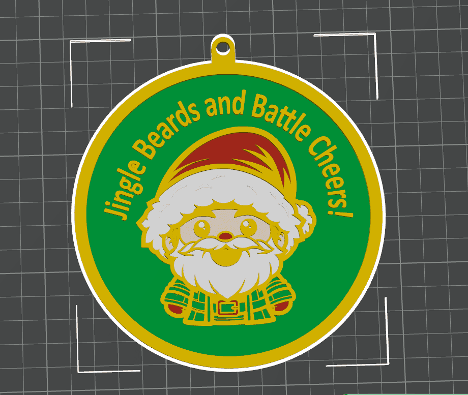 DnD Christmas Dwarf Ornament Bauble 3d model