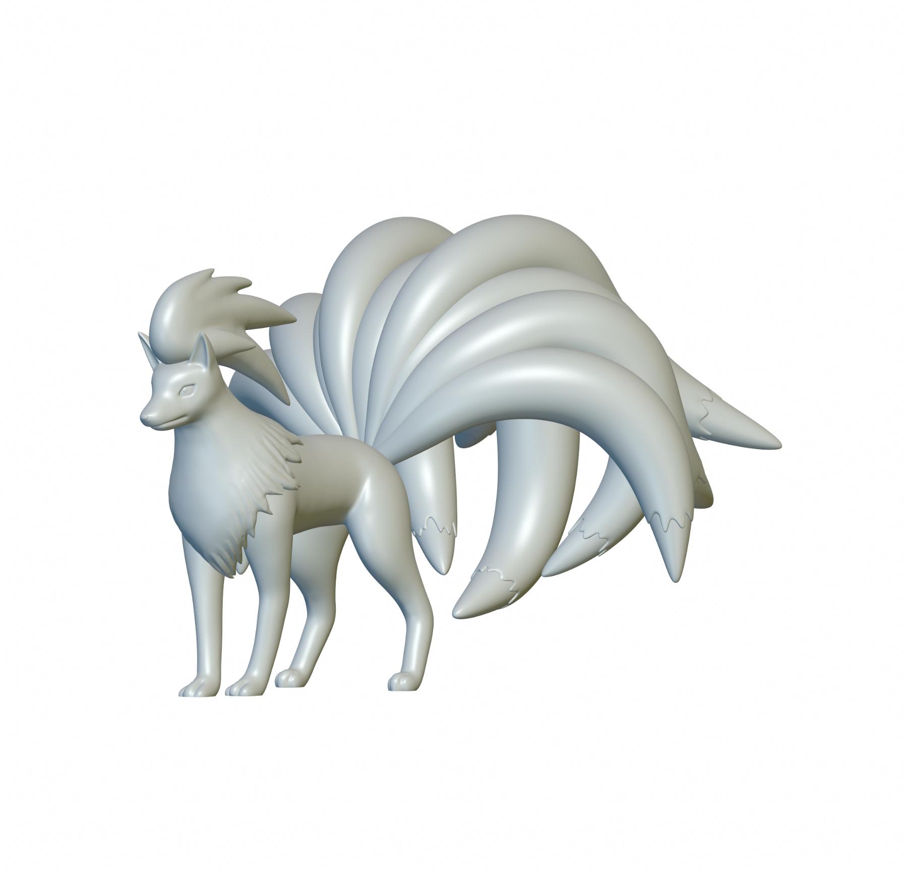 Pokemon Ninetales #38 - Optimized for 3D Printing 3d model