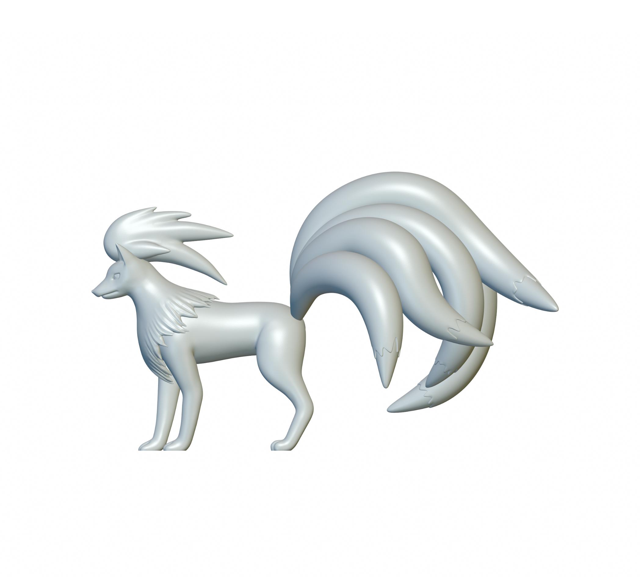 Pokemon Ninetales #38 - Optimized for 3D Printing 3d model