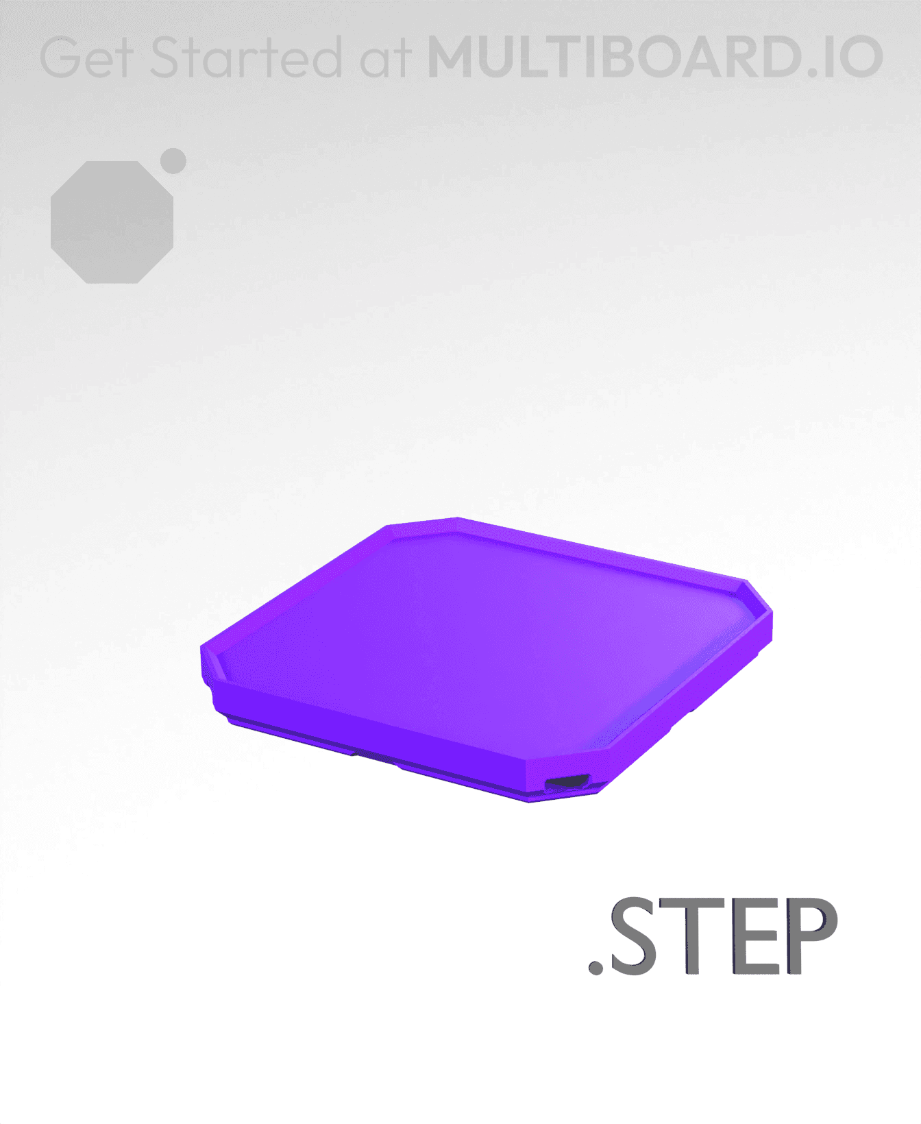 1x1x0·25 - Multibin Insert - STEP Remixing File 3d model