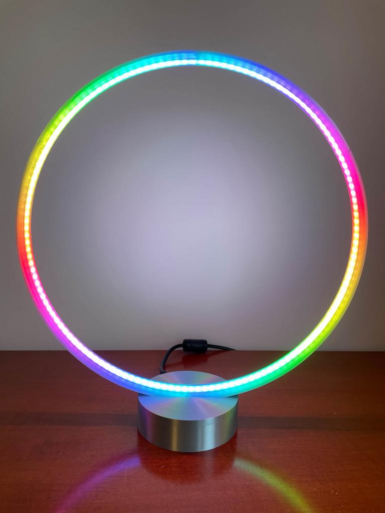 LED RGB DESIGNER CIRCLE RING HALO LIGHT LAMP - App & Music Controlled 3d model