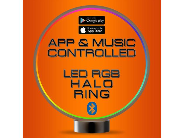 LED RGB DESIGNER CIRCLE RING HALO LIGHT LAMP - App & Music Controlled 3d model