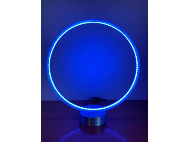 LED RGB DESIGNER CIRCLE RING HALO LIGHT LAMP - App & Music Controlled 3d model