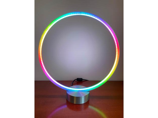 LED RGB DESIGNER CIRCLE RING HALO LIGHT LAMP - App & Music Controlled 3d model