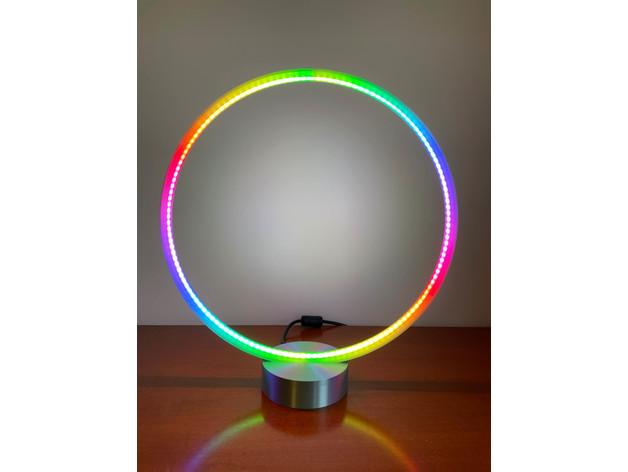 LED RGB DESIGNER CIRCLE RING HALO LIGHT LAMP - App & Music Controlled 3d model