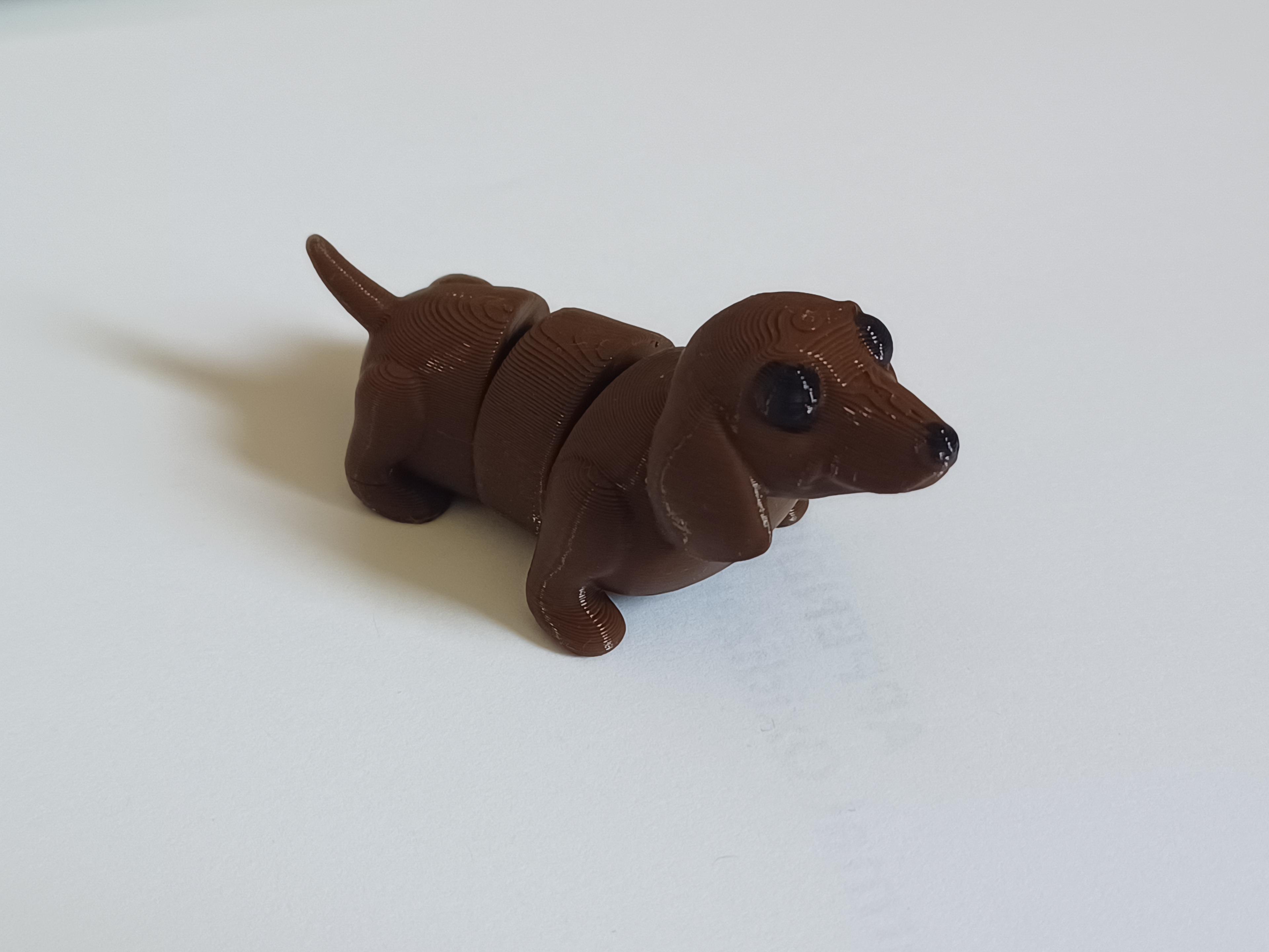 Cute Dachshund Articulated (dark eyes version) - Thanks for the model. - 3d model