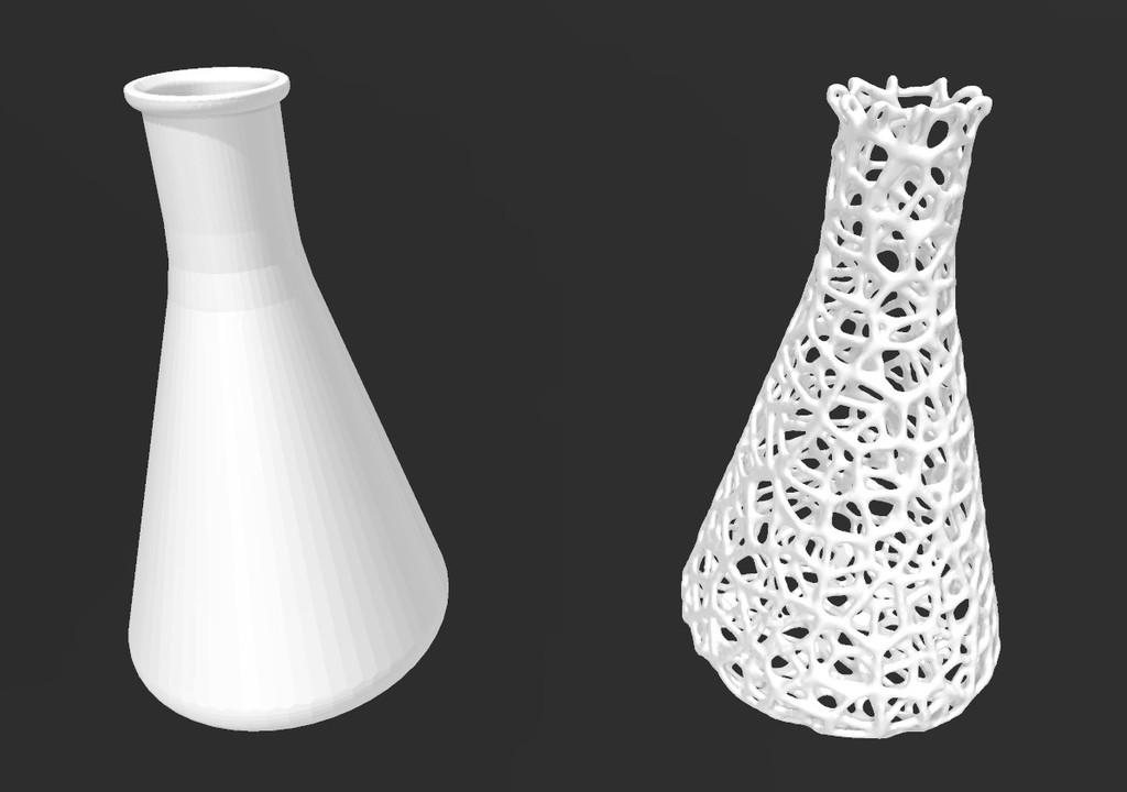 Hollow Voronoi Erlenmeyer Flask Beaker 3d model