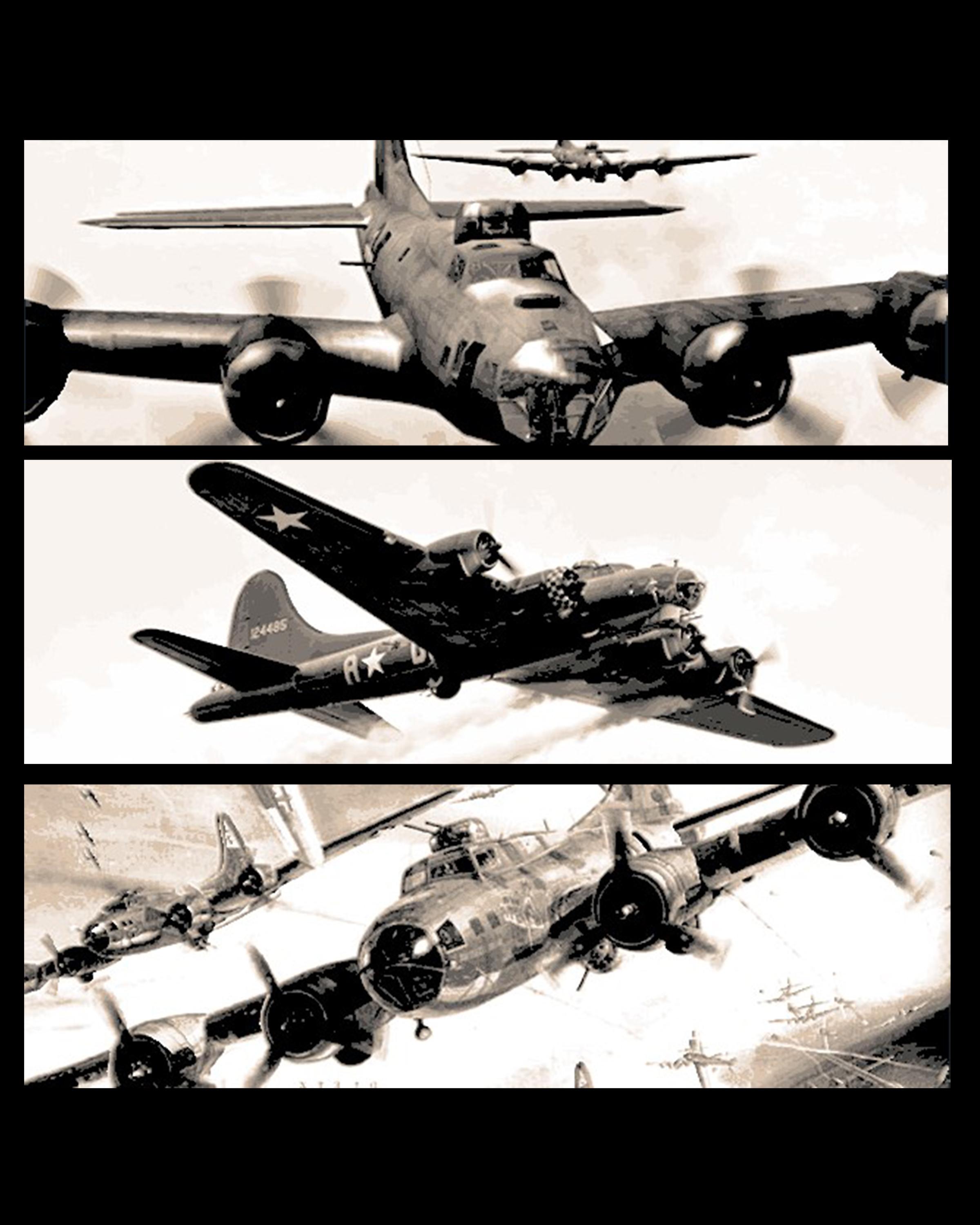 Boeing B-17 Flying Fortress US Air Force Bomber WWII - Tribute Set of Bookmarks 3d model