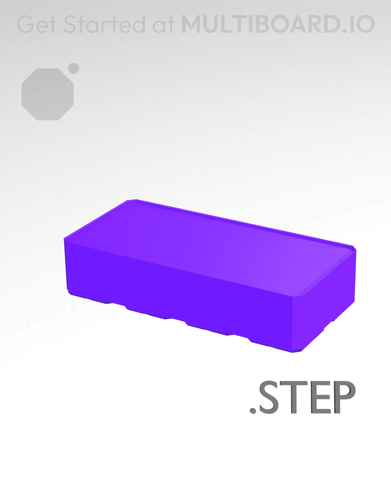 4x2x1 - Multibin Insert - STEP Remixing File 3d model