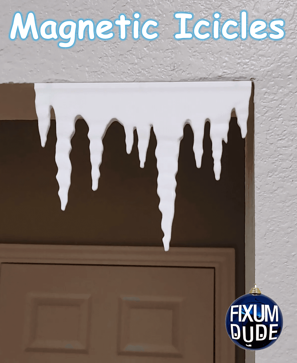 Magnetic (or stick on) Icicle decoration for doors or windows 3d model