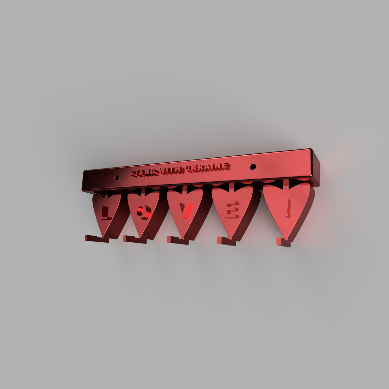 Valentine Heart Wall Hanger 3d model