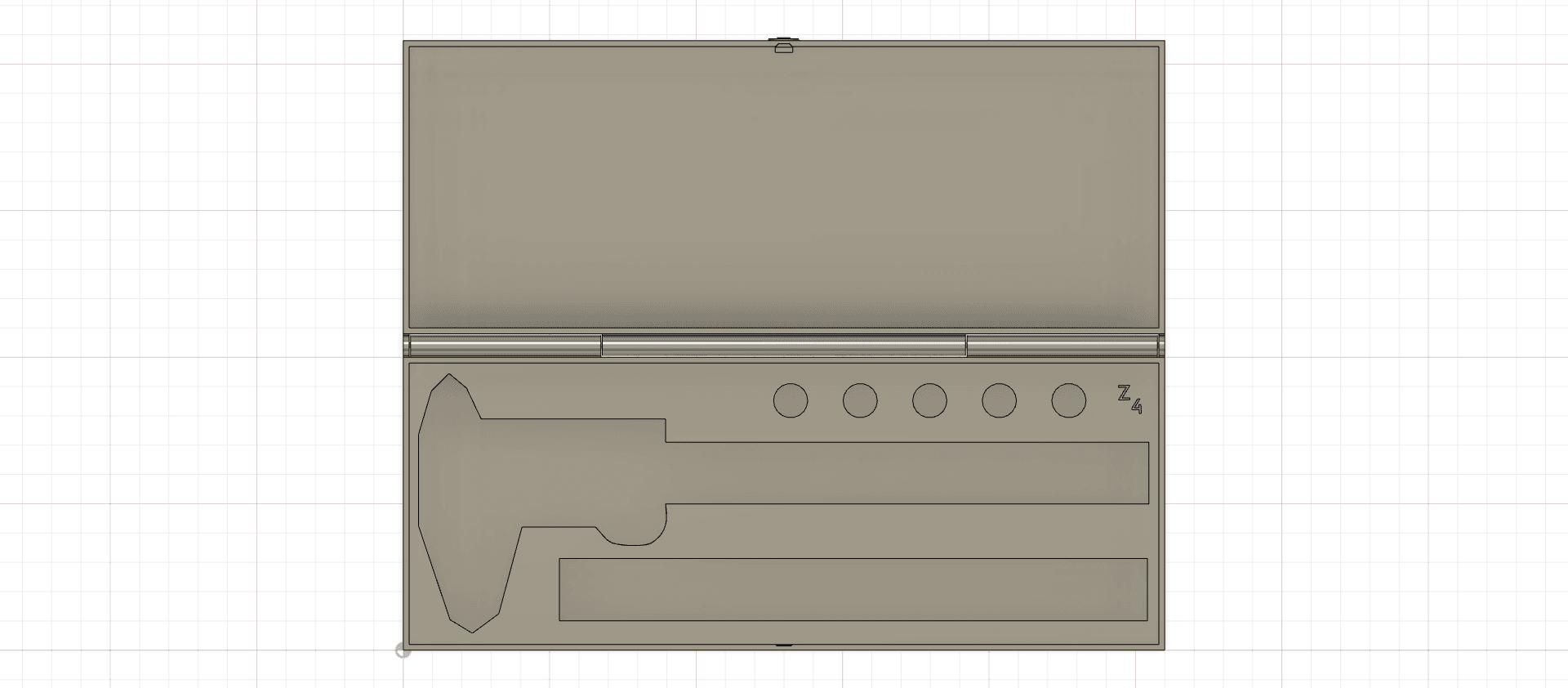 Parametrised Vernier Caliper Case 3d model