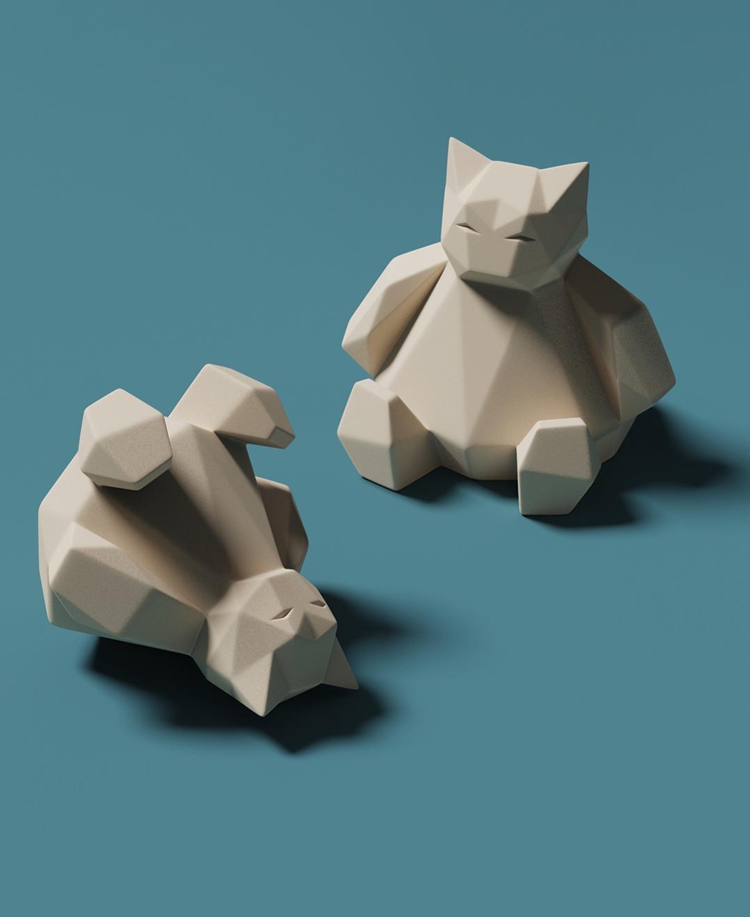 Low-poly Snorlax 3d model