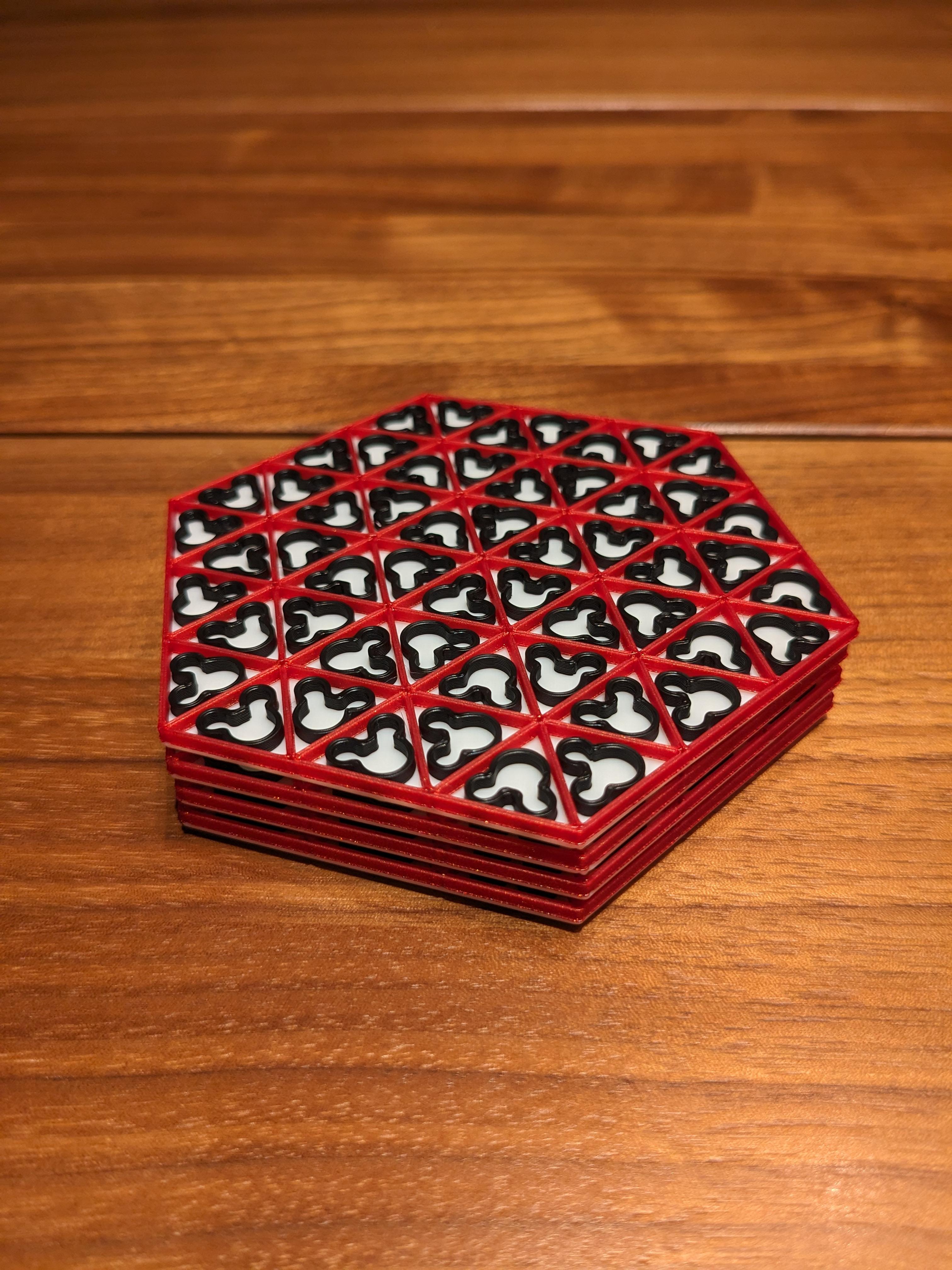 Mouse Ears Lattic Coasters 3d model