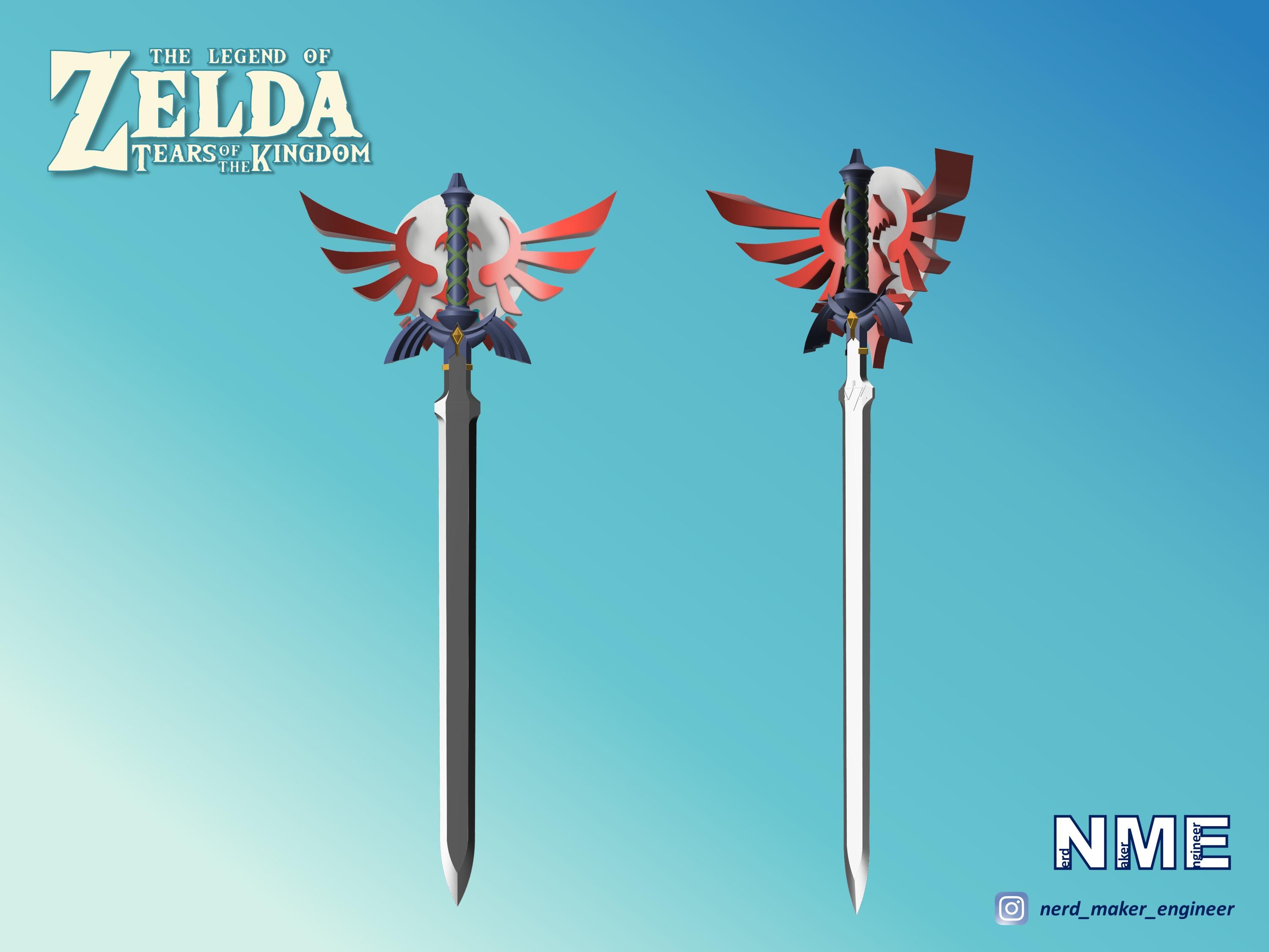 Master Sword - Zelda Tears of the Kingdom - Complete Set - Life Size 3d model